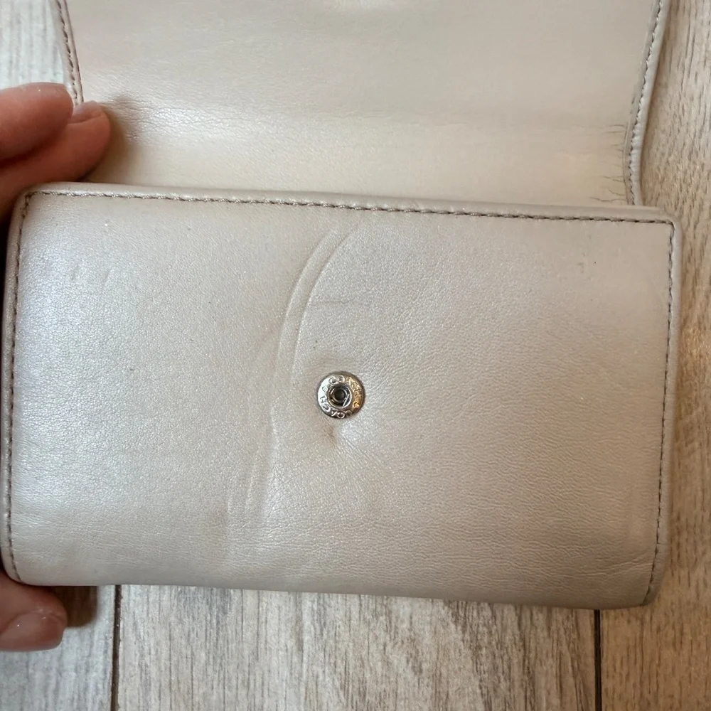 Authentic Coach beige wallet